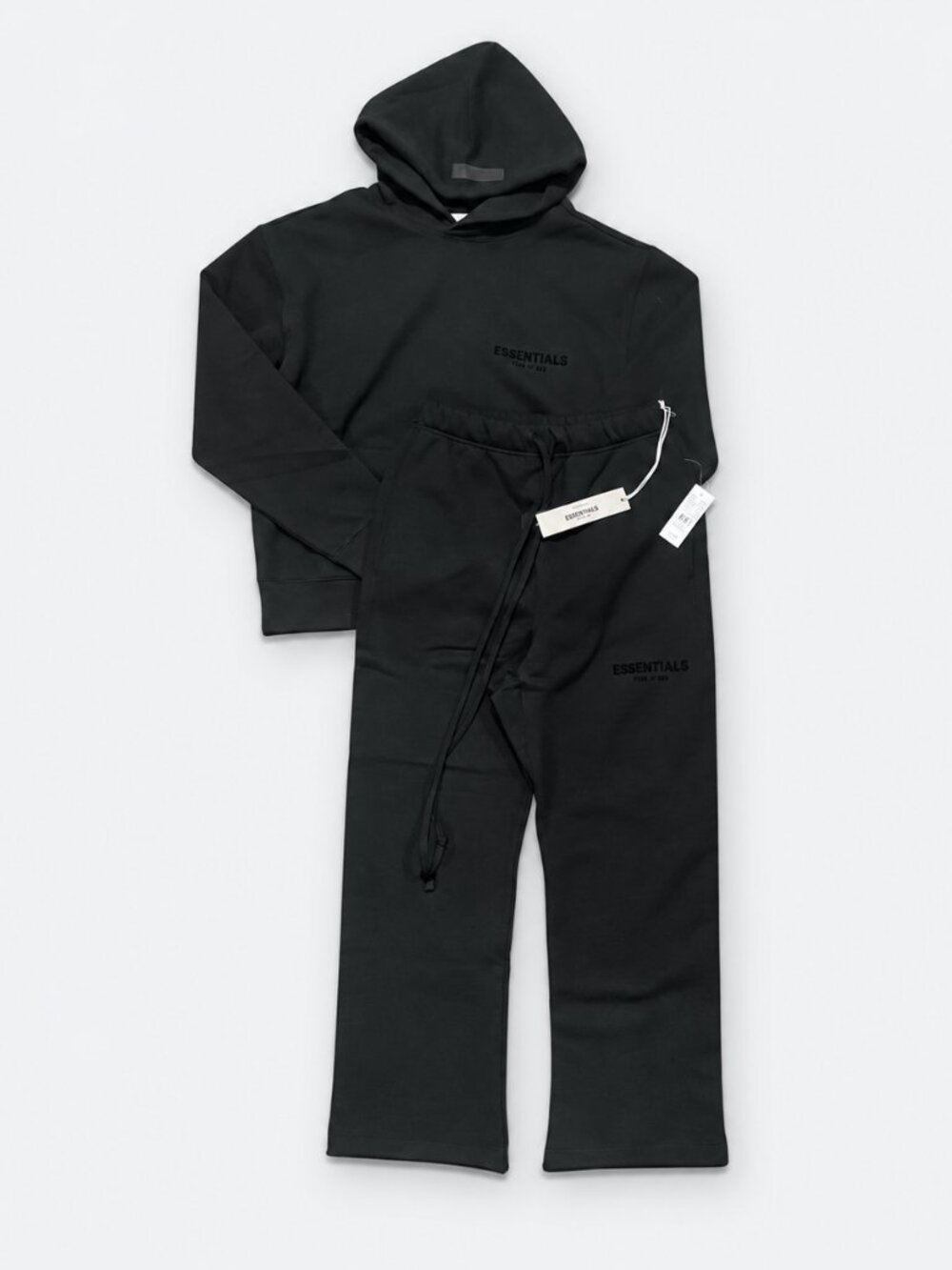 Essentials Black Hoodie & Sweatpants Set